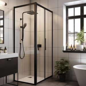Shower curtain rod installation (two brackets)